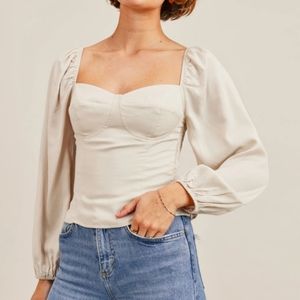 Reset Abby top in Oatmeal size S